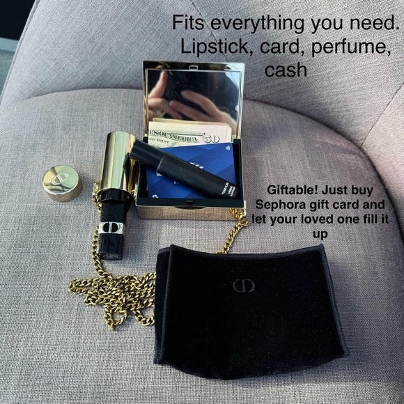 Like new DIOR limited edition rouge metal minaudiere case clutch bag Giftable - Picture 4 of 7